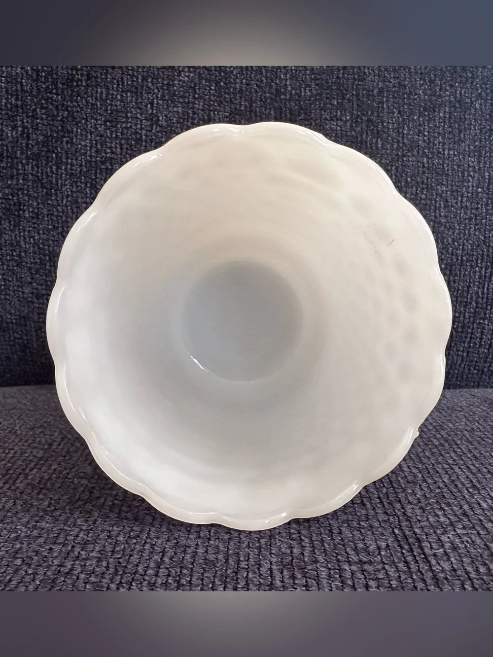 Vintage Hobnail Milk Glass Planter / Vase - Home Decor